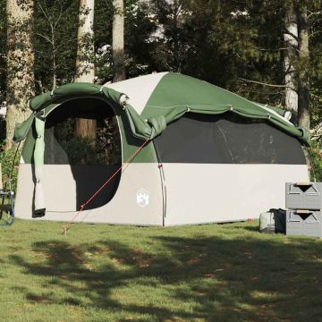 Tenda Familiare a Tunnel per 6 Persone Verde Resistente all'acqua