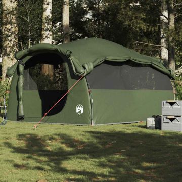 Tenda Familiare a Tunnel per 6 Persone Verde Oliva Resistente all'acqua