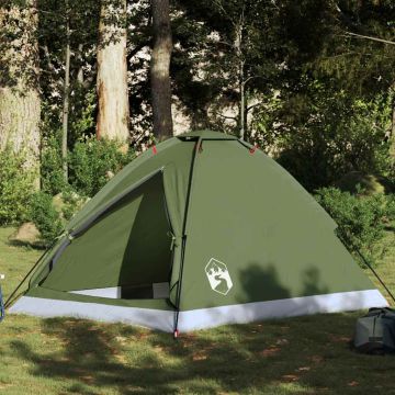 Tenda da Campeggio a Cupola 2 Persone Verde Oliva Impermeabile
