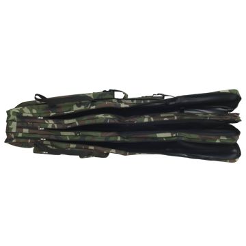 Borsa per Canna da Pesca Verde Mimetico 150 cm Tessuto Oxford
