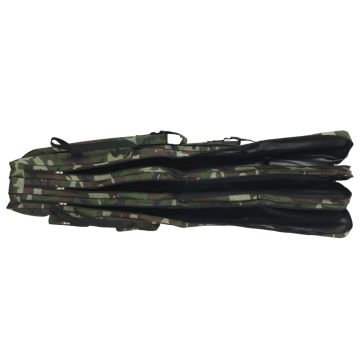 Borsa per Canna da Pesca Verde Mimetico 160 cm Tessuto Oxford