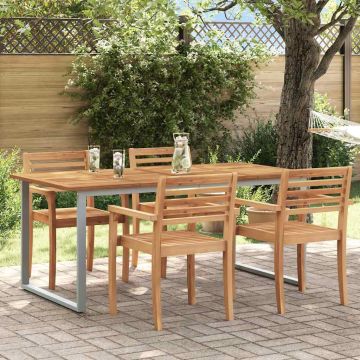 Tavolo da Giardino Grigio 180 x 90 x 75 cm