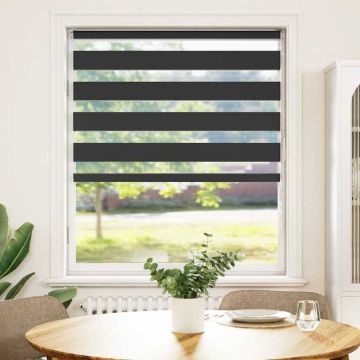 Tenda a Rullo Zebra Nero Larghezza Tessuto 100,9 cm Poliestere