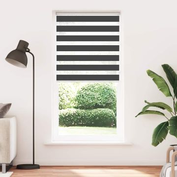 Tenda a Rullo Zebra Nero Larghezza Tessuto 90,9 cm Poliestere