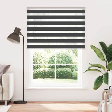 Tenda a Rullo Zebra Nero Larghezza Tessuto 150,9 cm Poliestere