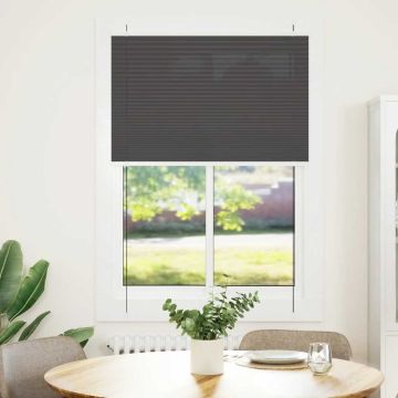 Tenda Plissettata Nera 85x100 cm Larghezza Tessuto 84,4 cm