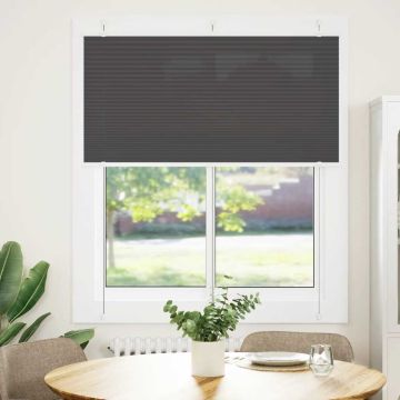 Tenda Plissettata Nera 120x150 cm Larghezza Tessuto 119,4 cm