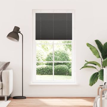 Tenda Plissettata Nera 110x200 cm Larghezza Tessuto 109,4 cm