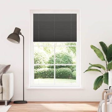 Tenda Plissettata Nera 120x200 cm Larghezza Tessuto 119,4 cm