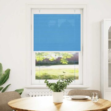 Tenda Plissettata Blu 75x100 cm Larghezza Tessuto 74,4 cm