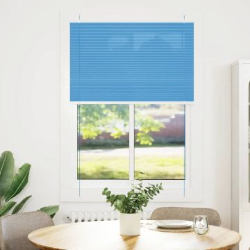Tenda Plissettata Blu 85x100 cm Larghezza Tessuto 84,4 cm
