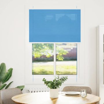 Tenda Plissettata Blu 90x100 cm Larghezza Tessuto 89,4 cm