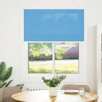 Tenda Plissettata Blu 105x100 cm Larghezza Tessuto 104,4 cm