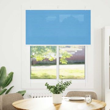 Tenda Plissettata Blu 110x100 cm Larghezza Tessuto 109,4 cm