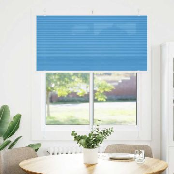 Tenda Plissettata Blu 115x150 cm Larghezza Tessuto 114,4 cm