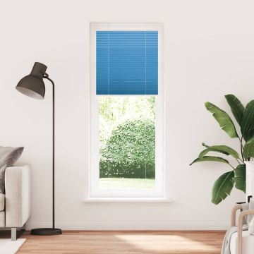 Tenda Plissettata Blu 75x200 cm Larghezza Tessuto 74,4 cm