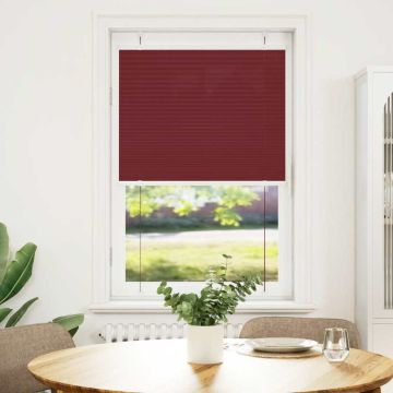 Tenda Plissettata Rosso Bordeaux 70x100 cm Larghezza Tessuto