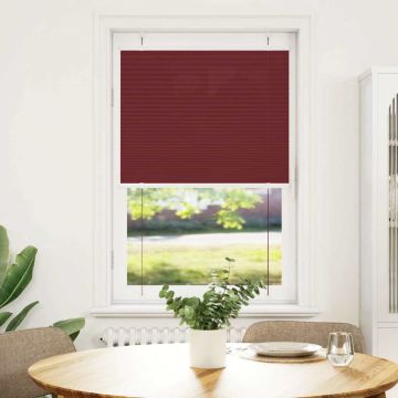Tenda Plissettata Rosso Bordeaux 70x150 cm Larghezza Tessuto