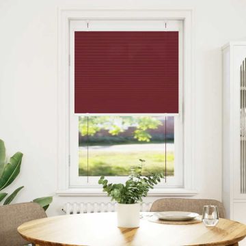 Tenda Plissettata Rosso Bordeaux 80x150 cm Larghezza Tessuto
