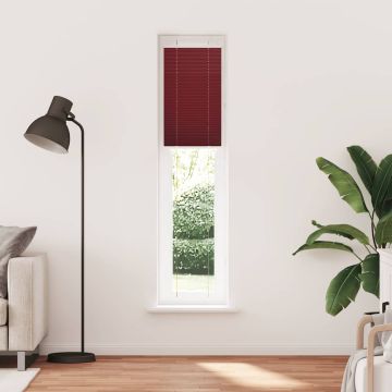 Tenda Plissettata Rosso Bordeaux 45x200 cm Larghezza Tessuto