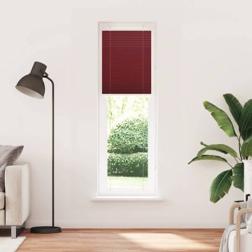 Tenda Plissettata Rosso Bordeaux 60x200 cm Larghezza Tessuto