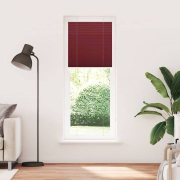 Tenda Plissettata Rosso Bordeaux 75x200 cm Larghezza Tessuto