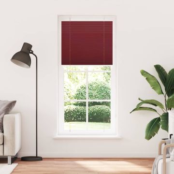 Tenda Plissettata Rosso Bordeaux 85x200 cm Larghezza Tessuto