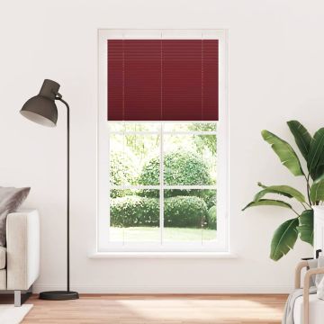 Tenda Plissettata Rosso Bordeaux 110x200 cm Larghezza Tessuto