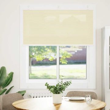 Tenda Plissettata Crema 120x100 cm Larghezza Tessuto 119,4 cm