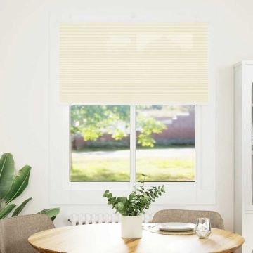 Tenda Plissettata Crema 105x150 cm Larghezza Tessuto 104,4 cm