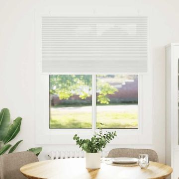 Tenda Plissettata Grigio Chiaro 105x150 cm Larghezza Tessuto