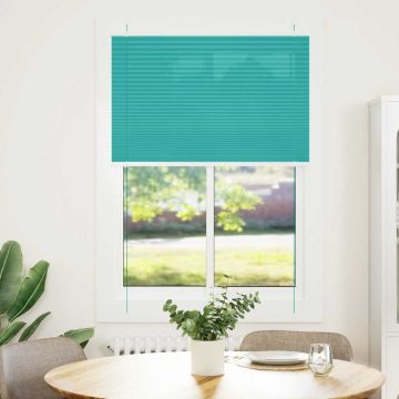 Tenda Plissettata Verde petrolio 100x150 cm Larghezza Tessuto