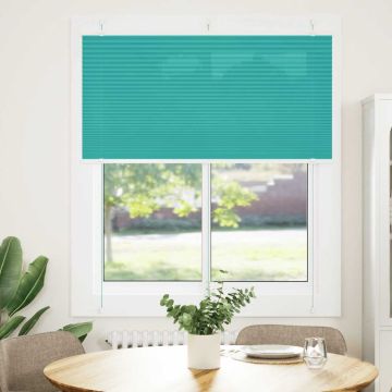 Tenda Plissettata Verde petrolio 120x150 cm Larghezza Tessuto
