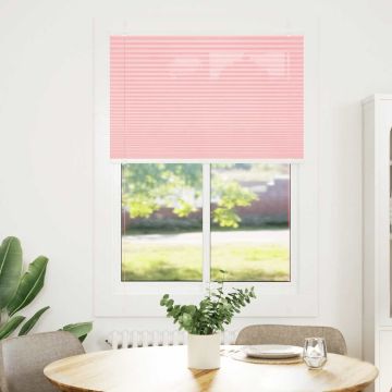 Tenda Plissettata Rosa 100x100 cm Larghezza Tessuto 99,4 cm