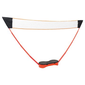 Set da Badminton con 2 Racchette, Rete e Custodia 292x30x152 cm