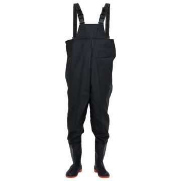Wader da Pesca con Pettorina e Stivali Nero Taglia 40