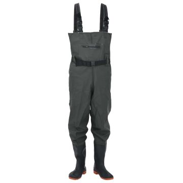 Wader con Stivali e Cintura Verde Scuro Taglia 40
