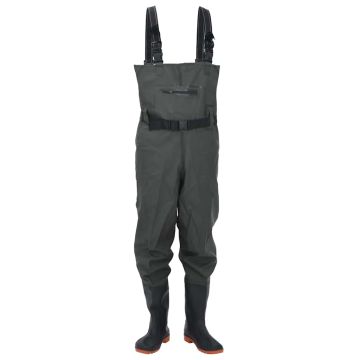 Wader con Stivali e Cintura Verde Scuro Taglia 41