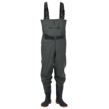 Wader con Stivali e Cintura Verde Scuro Taglia 42