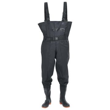 Wader con Stivali e Cintura Nero Taglia 42