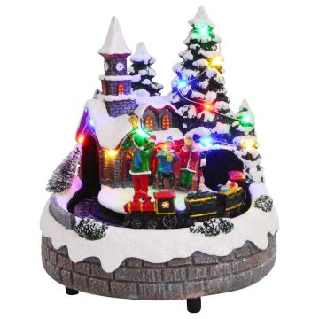 Tavolo di Natale 16 x 16 x 19 cm Resina Multicolore