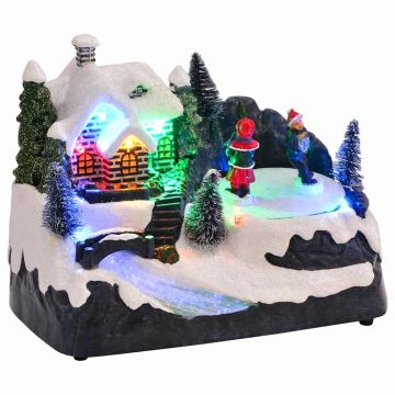 Mini Villaggio di Natale 16 x 11,5 x 13 cm Plastica Multicolore