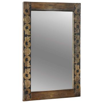specchio da parete Marrone Noce 70 x 50 cm Rettangolare