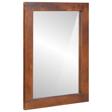 Specchio Rettangolare Marrone e Argento 50 x 2,5 x 70 cm