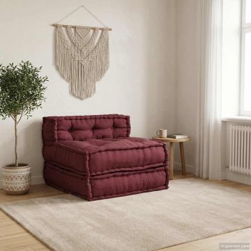 Divano Componibile Marrone Rossiccio 70x70x54 in Tessuto