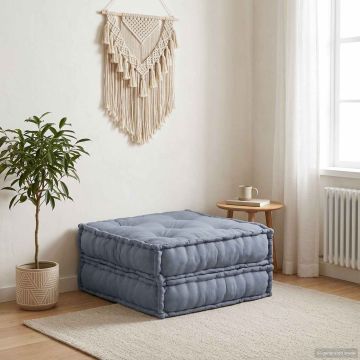 Unità di Divano Modulare Tessuto Grigio 70 x 70 x 36 cm