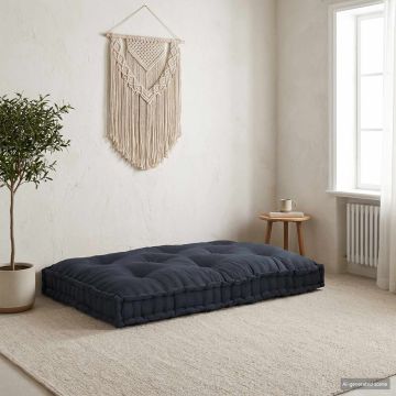 Cuscino per Divano Pallet Antracite 120 x 80 x 12 cm Tessuto
