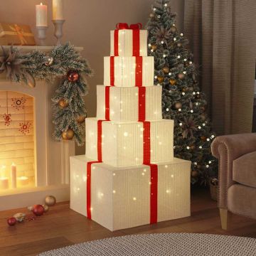 Confezione Regalo Decorazioni Natalizie 250 LED Bianco Caldo