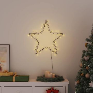 Luci di Natale Stella Silhouette 80 LED Bianco Caldo