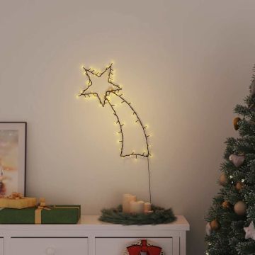 Luci di Natale Stella Cadente Silhouette 80 LED Bianco Caldo